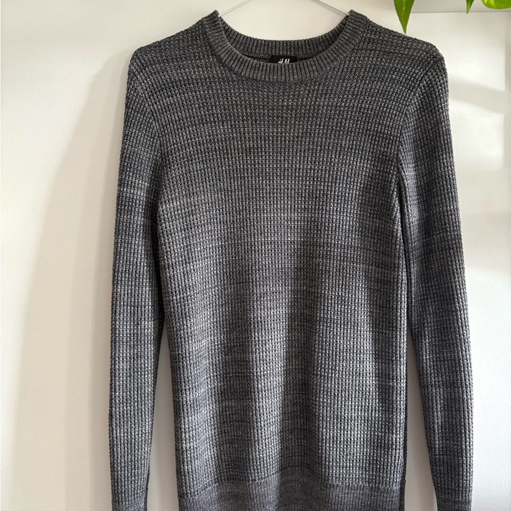 H&M Charcoal Crewneck Sweater for Men
